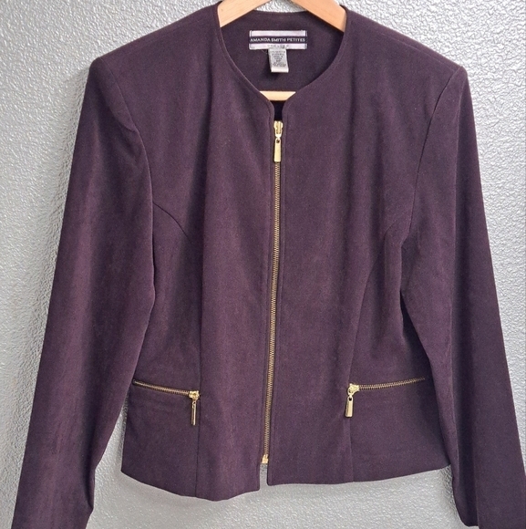 Amanda Smith Petites Plum Jacket    Size 8P - Picture 6 of 8